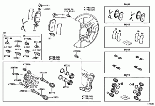 FRONT DISC BRAKE CALIPER & DUST COVER 2